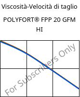 Viscosità-Velocità di taglio , POLYFORT® FPP 20 GFM HI, PP-GF20, LyondellBasell