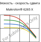 Вязкость - скорость сдвига , Makrolon® 6265 X, PC, Covestro