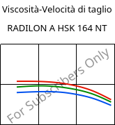 Viscosità-Velocità di taglio , RADILON A HSK 164 NT, PA66, RadiciGroup
