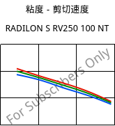 粘度－剪切速度 , RADILON S RV250 100 NT, PA6-GF25, RadiciGroup