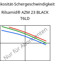 Viskosität-Schergeschwindigkeit , Rilsamid® AZM 23 BLACK T6LD, PA12-GF23, ARKEMA