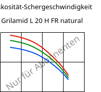 Viskosität-Schergeschwindigkeit , Grilamid L 20 H FR natural, PA12, EMS-GRIVORY