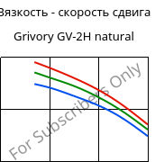 Вязкость - скорость сдвига , Grivory GV-2H natural, PA*-GF20, EMS-GRIVORY