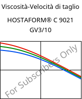 Viscosità-Velocità di taglio , HOSTAFORM® C 9021 GV3/10, POM-GB10, Celanese