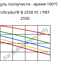 Модуль ползучести - время 100°C, Ultradur® B 2550 FC / PBT 2550, PBT, BASF