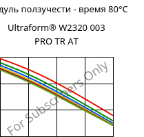 Модуль ползучести - время 80°C, Ultraform® W2320 003 PRO TR AT, POM, BASF