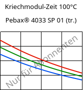 Kriechmodul-Zeit 100°C, Pebax® 4033 SP 01 (trocken), TPA, ARKEMA