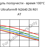Модуль ползучести - время 100°C, Ultraform® N2640 Z6 R01 AT, (POM+PUR), BASF