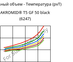 Удельный объем - Температура (pvT) , AKROMID® T5 GF 50 black (6247), PPA-GF50, Akro-Plastic