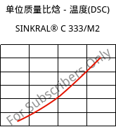 单位质量比焓－温度(DSC) , SINKRAL® C 333/M2, ABS, Versalis