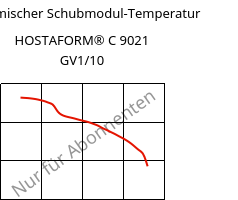 Dynamischer Schubmodul-Temperatur , HOSTAFORM® C 9021 GV1/10, POM-GF10, Celanese