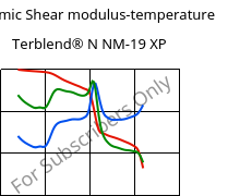 Dynamic Shear modulus-temperature , Terblend® N NM-19 XP, (ABS+PA6), INEOS Styrolution