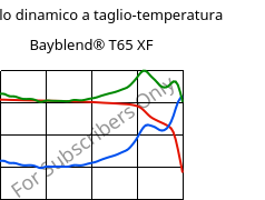 Modulo dinamico a taglio-temperatura , Bayblend® T65 XF, (PC+ABS), Covestro