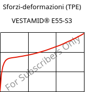 Sforzi-deformazioni (TPE) , VESTAMID® E55-S3, TPA, Evonik