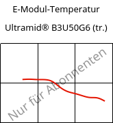 E-Modul-Temperatur , Ultramid® B3U50G6 (trocken), PA6-GF30 FR(53+30), BASF