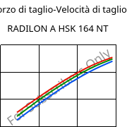Sforzo di taglio-Velocità di taglio , RADILON A HSK 164 NT, PA66, RadiciGroup