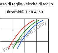 Sforzo di taglio-Velocità di taglio , Ultramid® T KR 4350, PA6T/6, BASF