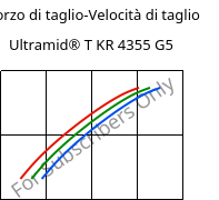 Sforzo di taglio-Velocità di taglio , Ultramid® T KR 4355 G5, PA6T/6-GF25, BASF