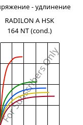 Напряжение - удлинение , RADILON A HSK 164 NT (усл.), PA66, RadiciGroup