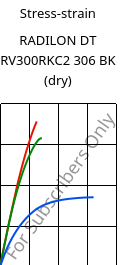 Stress-strain , RADILON DT RV300RKC2 306 BK (dry), PA612-GF30, RadiciGroup