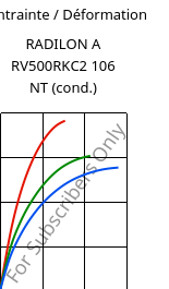 Contrainte / Déformation , RADILON A RV500RKC2 106 NT (cond.), PA66-GF50, RadiciGroup