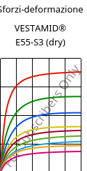 Sforzi-deformazione , VESTAMID® E55-S3 (Secco), TPA, Evonik