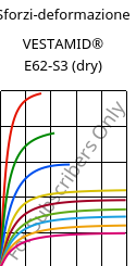 Sforzi-deformazione , VESTAMID® E62-S3 (Secco), TPA, Evonik