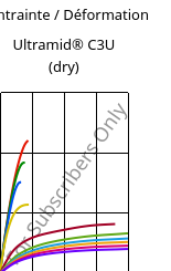 Contrainte / Déformation , Ultramid® C3U (sec), PA666 FR(30), BASF