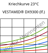 Kriechkurve 23°C, VESTAMID® DX9300 (feucht), PA612, Evonik