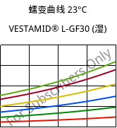 蠕变曲线 23°C, VESTAMID® L-GF30 (状况), PA12-GF30, Evonik