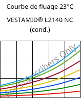 Courbe de fluage 23°C, VESTAMID® L2140 NC (cond.), PA12, Evonik