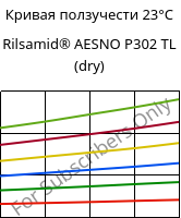 Кривая ползучести 23°C, Rilsamid® AESNO P302 TL (сухой), PA12, ARKEMA