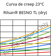 Curva de creep 23°C, Rilsan® BESNO TL (Seco), PA11, ARKEMA