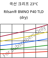 곡선 크리프 23°C, Rilsan® BMNO P40 TLD (건조), PA11, ARKEMA