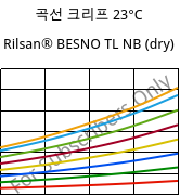곡선 크리프 23°C, Rilsan® BESNO TL NB (건조), PA11, ARKEMA