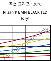 곡선 크리프 120°C, Rilsan® BMN BLACK TLD (건조), PA11, ARKEMA