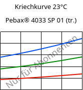 Kriechkurve 23°C, Pebax® 4033 SP 01 (trocken), TPA, ARKEMA