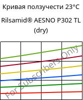 Кривая ползучести 23°C, Rilsamid® AESNO P302 TL (сухой), PA12-I, ARKEMA