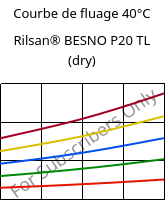 Courbe de fluage 40°C, Rilsan® BESNO P20 TL (sec), PA11, ARKEMA