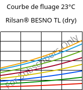 Courbe de fluage 23°C, Rilsan® BESNO TL (sec), PA11, ARKEMA