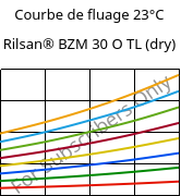 Courbe de fluage 23°C, Rilsan® BZM 30 O TL (sec), PA11-GF30, ARKEMA