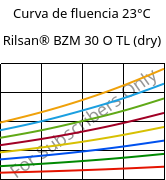 Curva de fluencia 23°C, Rilsan® BZM 30 O TL (dry), PA11-GF30, ARKEMA