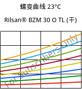 蠕变曲线 23°C, Rilsan® BZM 30 O TL (烘干), PA11-GF30, ARKEMA