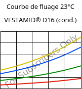 Courbe de fluage 23°C, VESTAMID® D16 (cond.), PA612, Evonik