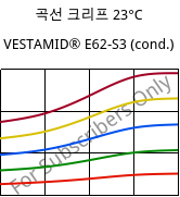 곡선 크리프 23°C, VESTAMID® E62-S3 (응축), TPA, Evonik