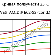 Кривая ползучести 23°C, VESTAMID® E62-S3 (усл.), TPA, Evonik