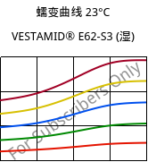 蠕变曲线 23°C, VESTAMID® E62-S3 (状况), TPA, Evonik