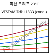 곡선 크리프 23°C, VESTAMID® L1833 (응축), PA12-GF23, Evonik