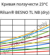 Кривая ползучести 23°C, Rilsan® BESNO TL NB (сухой), PA11, ARKEMA