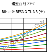 蠕变曲线 23°C, Rilsan® BESNO TL NB (烘干), PA11, ARKEMA